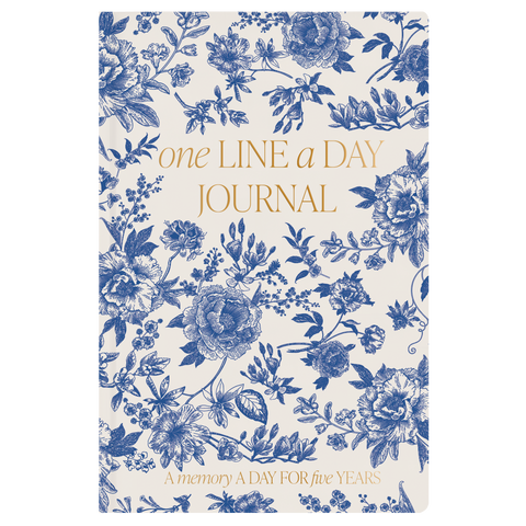Blue Delft One Line A Day Fabric Journal - Stationery
