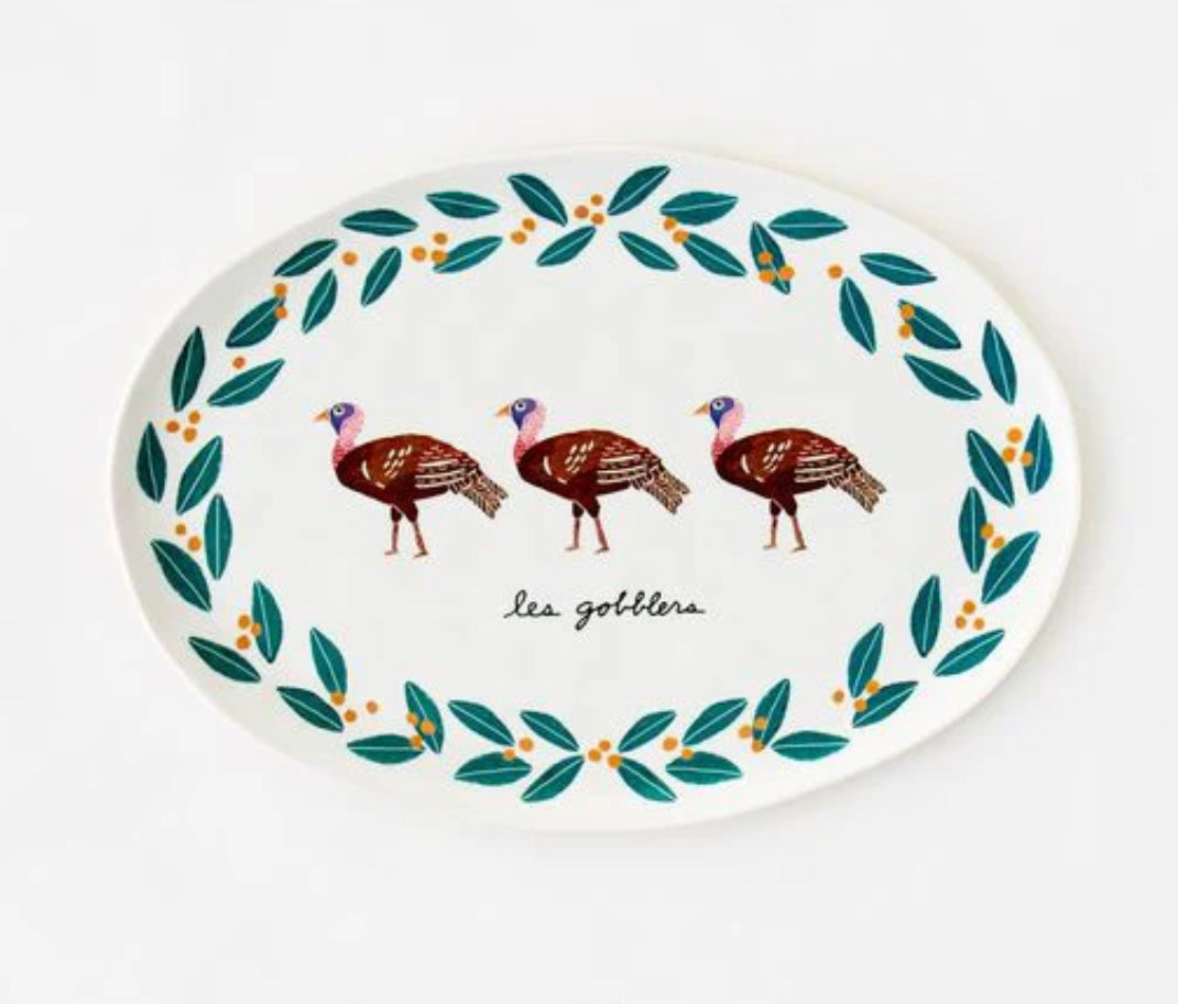 Les Gobblers Melamine Platter