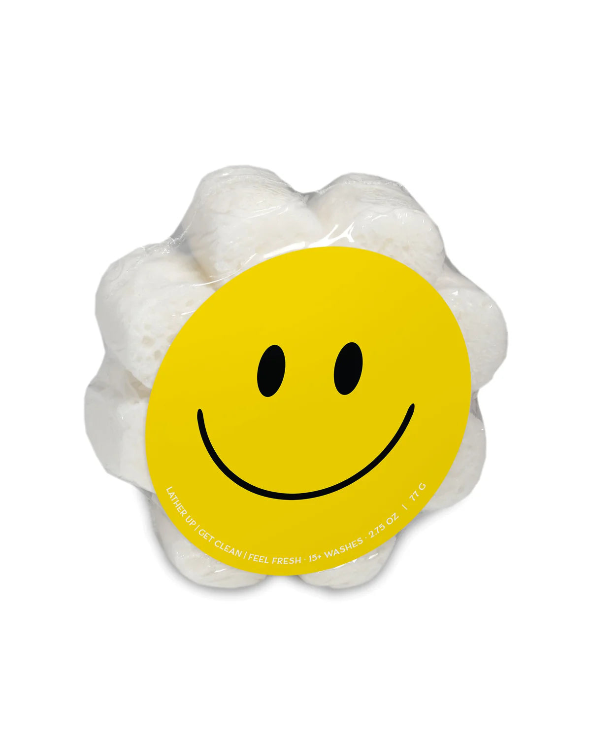 Caren Smiley Face Flower Shower Sponge