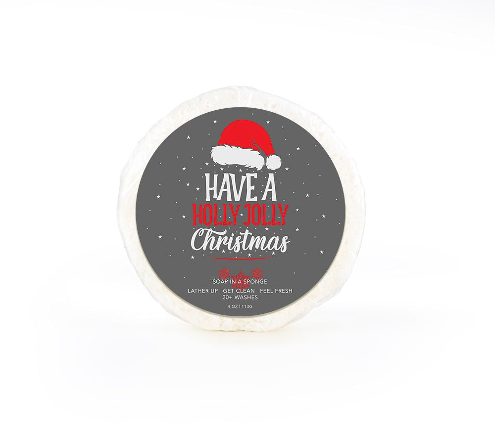 Have A Holly Jolly Christmas Soap In A Sponge