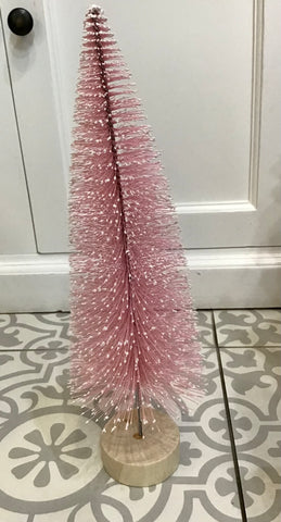 Large Pink Bottle Brush Christmas Tree