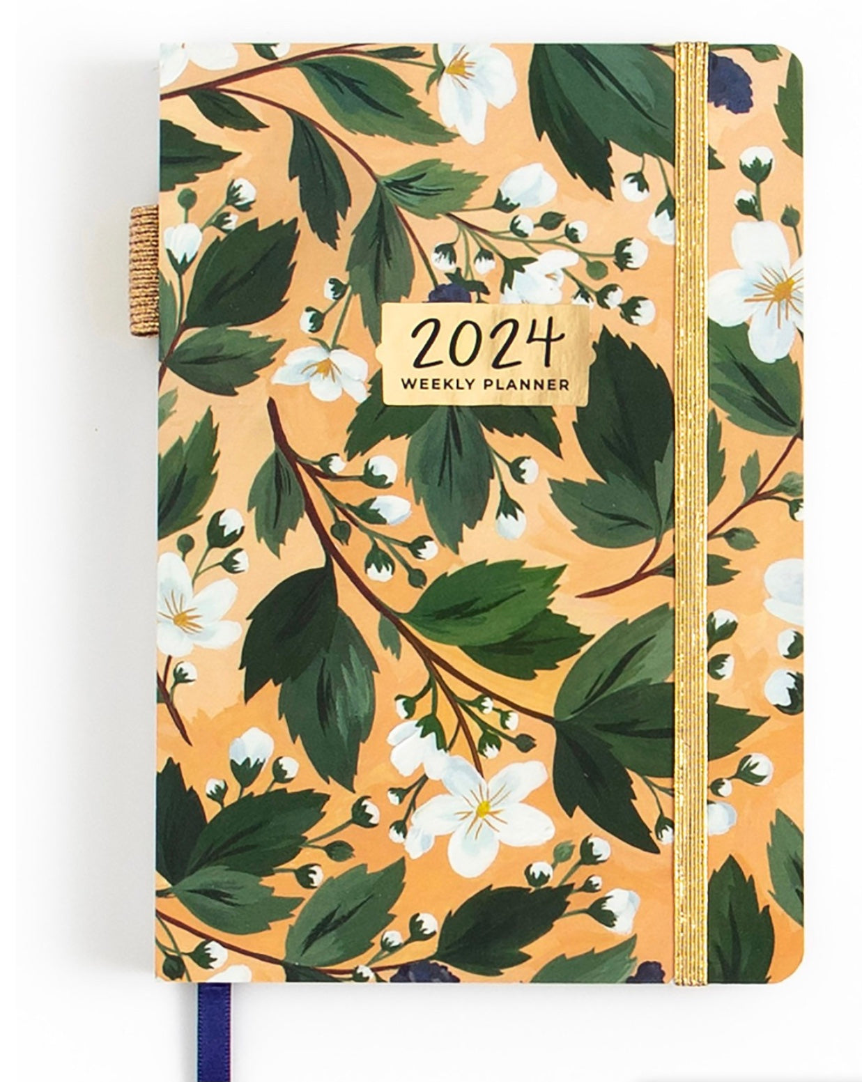 Peach/Green Botanical 2024 Weekly Planner