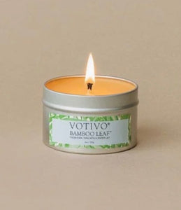 Votivo Travel Tin Candle-Bamboo Leaf