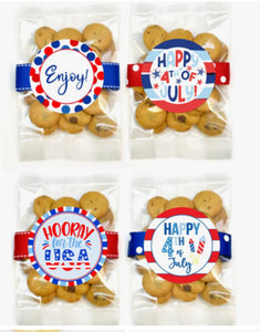 July 4th Patriotic Chocolate Chip Cookie Bags