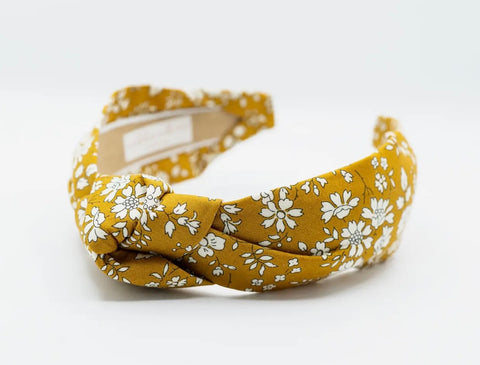 Maddie and Me Mustard Gold Floral Headband