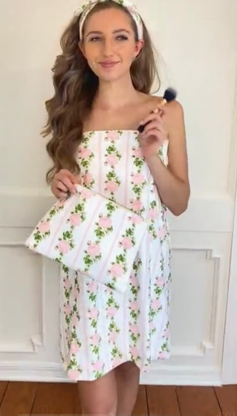 Pink Rose Terry Spa Wrap