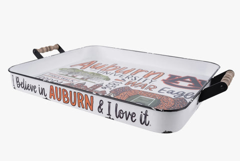 Auburn Icon Enamel Tray
