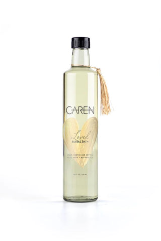 Caren Bubble Bath - Loved - 18 oz Glass Bottle