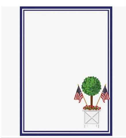 Patriotic Topiary Notepad