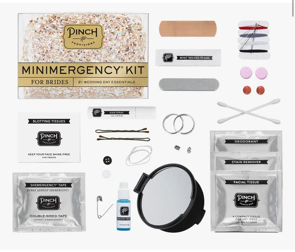 Champagne Glitter Minimergency Kit for Brides