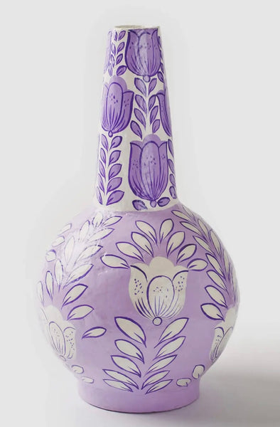 Purple Paper Mache Vase