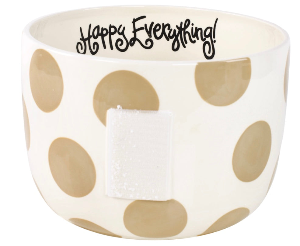 Happy Everything Neutral Dot Big Bowl