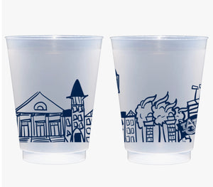 Auburn University Skyline Frosted Cups
