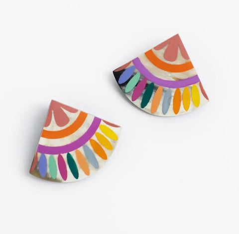 Sunshine Tienda Rainbow Tile Earrings