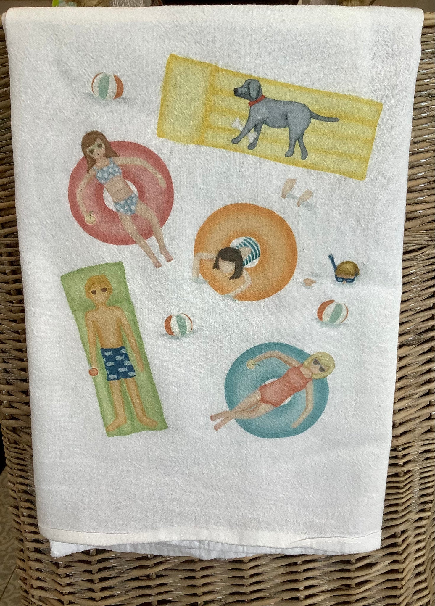 Karen Marcum Float Party Tea Towel