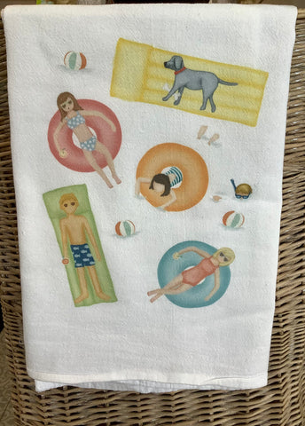 Karen Marcum Float Party Tea Towel