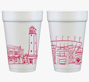 University of Alabama Skyline Styrofoam Cups