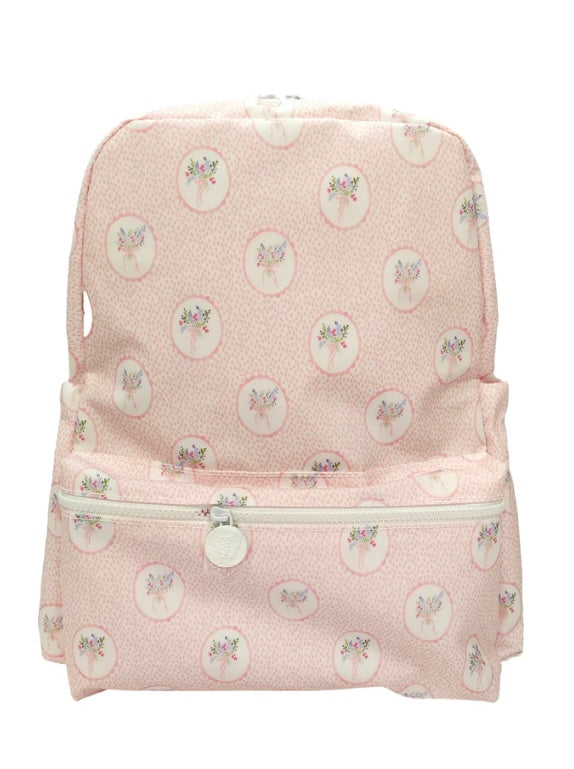 TRVL Backpacker-Floral Medallion Pink