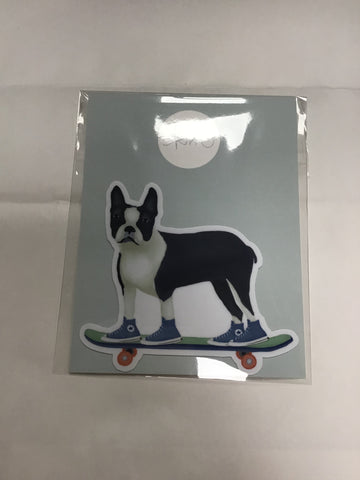 Skateboard Frenchie Sticker Karen Marcum