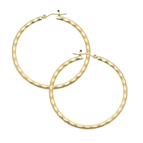 Susan Shaw Brilliant Gold Hoop Earrings 1343b