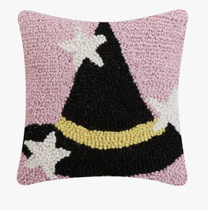 Pink Witch Hat Hook Pillow