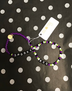 Kids Spooky/Boo Beaded Bracelet Set