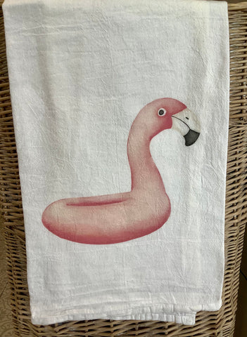 Karen Marcum Flamingo Tea Towel