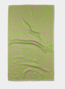 Geometry Speckle Green Tea Towel