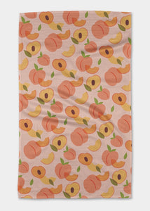 Peaches Geometry Tea Towel