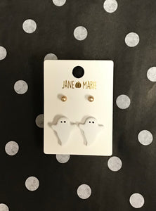 Ghost and Gold Ball Stud Earring Set