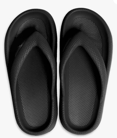 Black Pillow Flip Flop