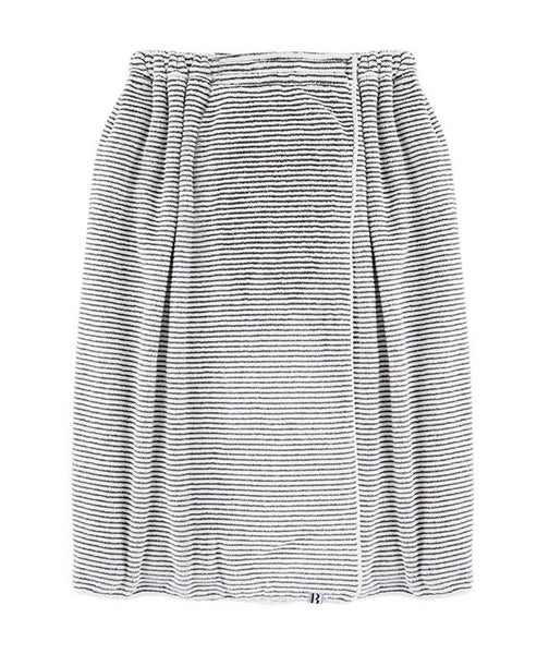 Bella Gray Stripe Terrycloth Spa Wrap