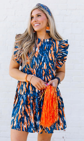 Michelle McDowell Tiger Tail Navy Dress