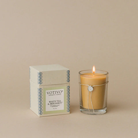 Votivo 6.8 oz. Candle-White Tea & Bergamot