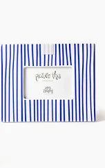 Happy Everything Frame in Indigo Stripe