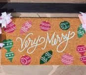 Very Merry Coir Doormat