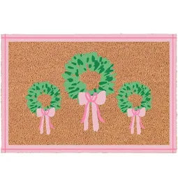 Rosy Wreaths Door Mat