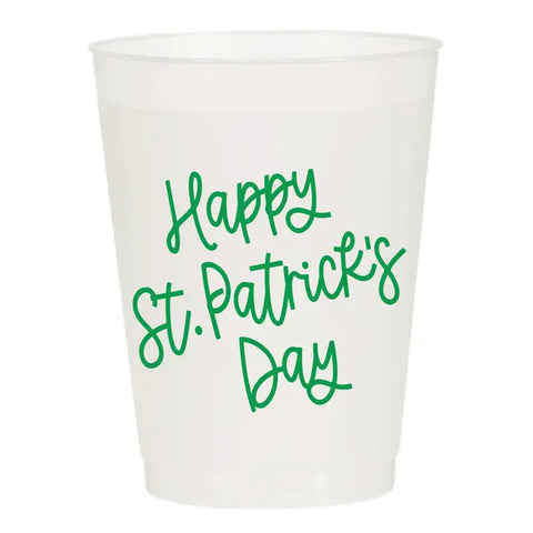 Happy St. Patrick's Day Green Frosted Cups