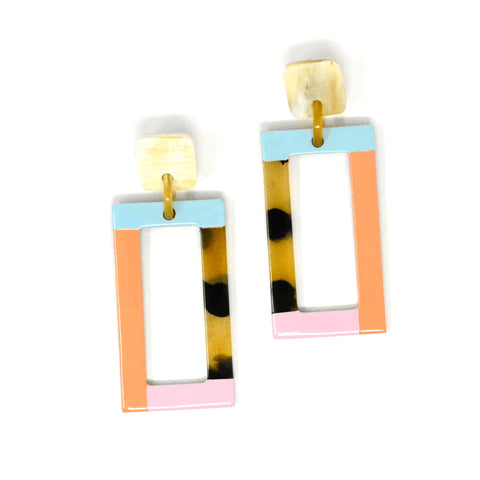 Sunshine Tienda Neutral Colorblock Earrings