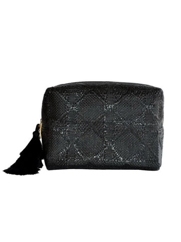TRVL Luxe Bali Straw - Everything Bag - Cane Midnight