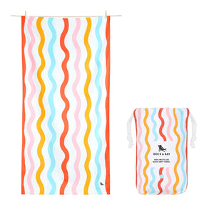 Dock & Bay Squiggle Face Large Quick Dry Towel