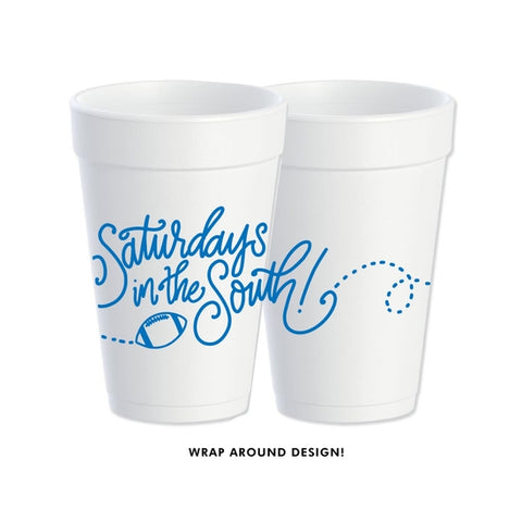 Blue Saturdays in the South Styrofoam Cups (Set of 12)