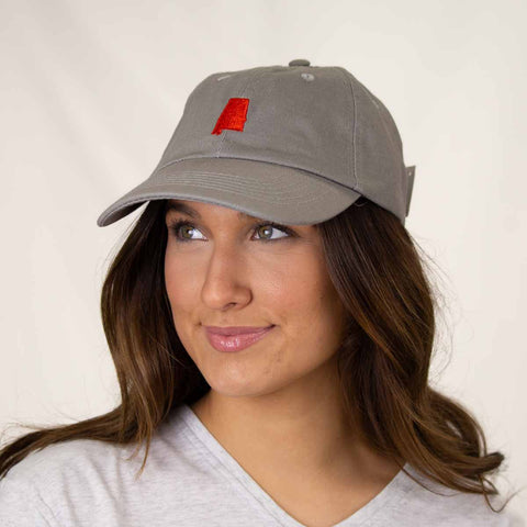 Grey Alabama Baseball Hat