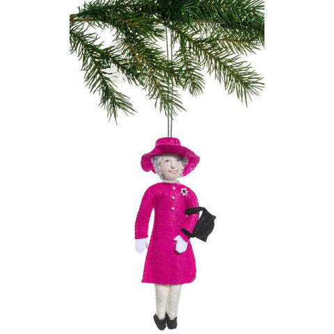 Pink Queen Elizabeth Felt Ornament
