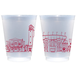 Tuscaloosa, Alabama Skyline Plastic Clear Cups 10 pc
