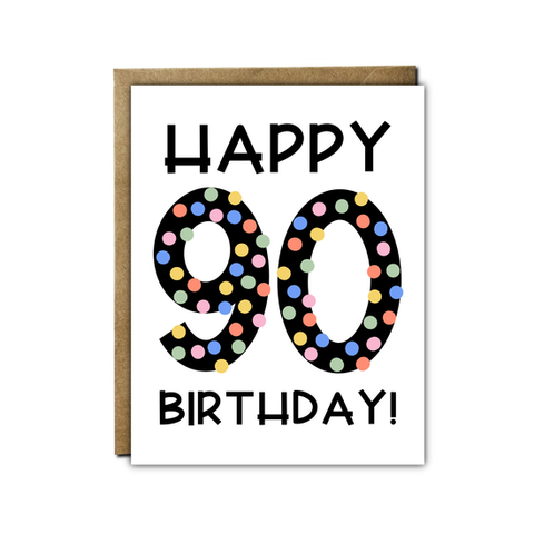 90 Happy Birthday Card