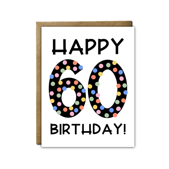 60 Happy Birthday Card