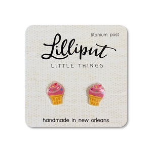 Lilliput Ice Cream Cone Studs