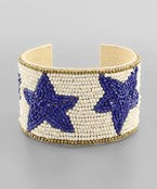 Blue Beaded Star Bracelet