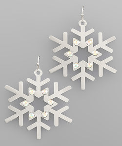 Snowflake Metal Earrings
